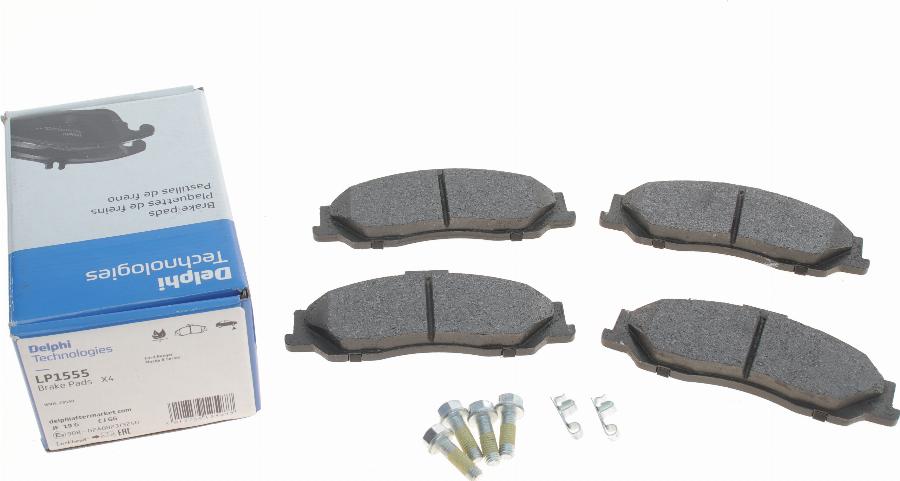 Delphi LP1555 - Тормозные колодки, дисковые, комплект abcparts.ee