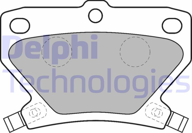 Delphi LP1513 - Тормозные колодки, дисковые, комплект abcparts.ee