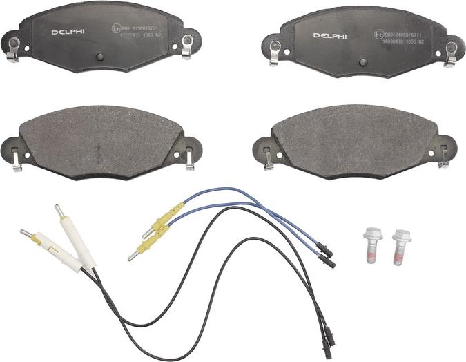 Delphi LP1655 - Тормозные колодки, дисковые, комплект abcparts.ee