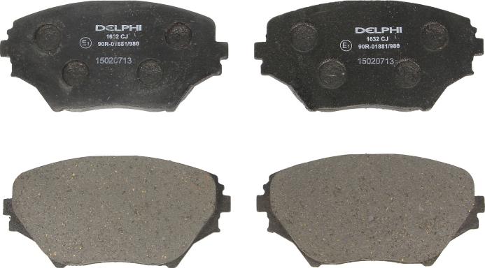 Delphi LP1632 - Тормозные колодки, дисковые, комплект abcparts.ee