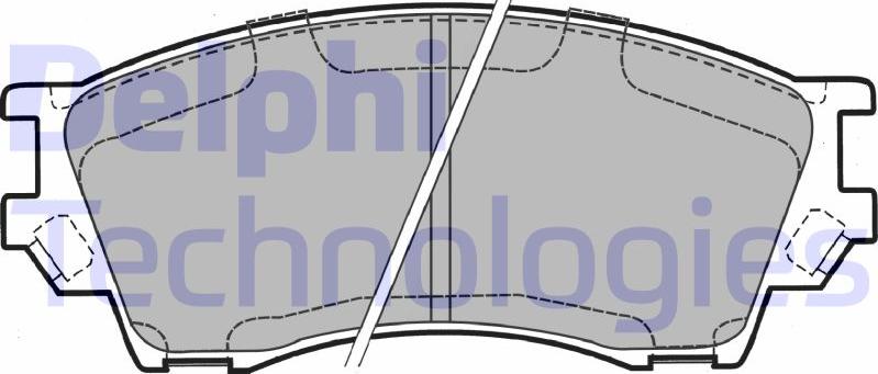 Delphi LP1063 - Тормозные колодки, дисковые, комплект abcparts.ee