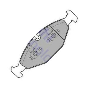 Delphi LP1000 - Тормозные колодки, дисковые, комплект abcparts.ee