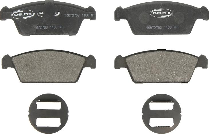 Delphi LP1100 - Тормозные колодки, дисковые, комплект abcparts.ee