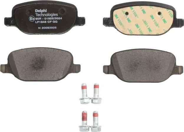 Delphi LP1845 - Тормозные колодки, дисковые, комплект abcparts.ee
