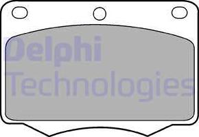 Delphi LP184 - Тормозные колодки, дисковые, комплект abcparts.ee