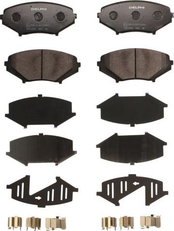 Delphi LP1867 - Тормозные колодки, дисковые, комплект abcparts.ee