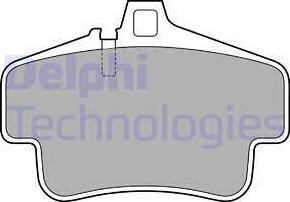 Delphi LP1813 - Тормозные колодки, дисковые, комплект abcparts.ee