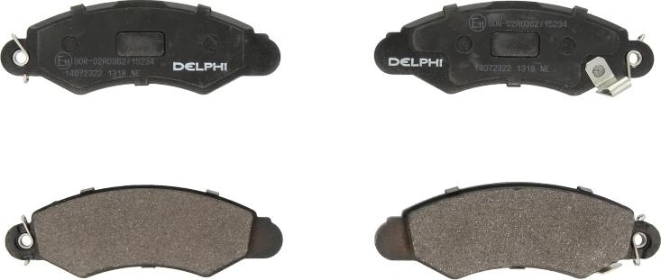 Delphi LP1318 - Тормозные колодки, дисковые, комплект abcparts.ee