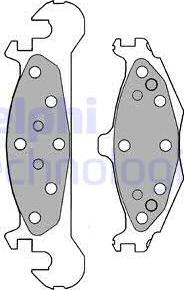 Delphi LP1262 - Тормозные колодки, дисковые, комплект abcparts.ee