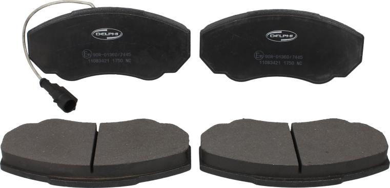 Delphi LP1750 - Тормозные колодки, дисковые, комплект abcparts.ee