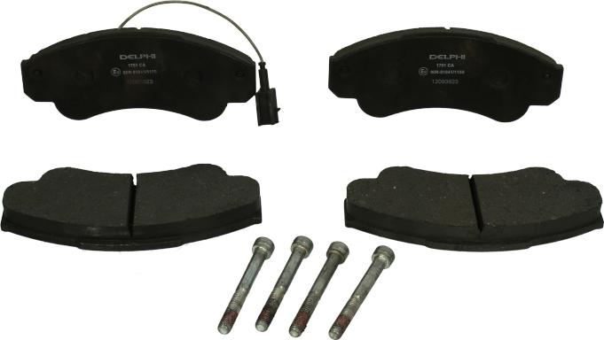 Delphi LP1751 - Тормозные колодки, дисковые, комплект abcparts.ee