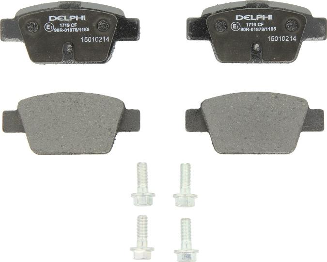 Delphi LP1719 - Тормозные колодки, дисковые, комплект abcparts.ee