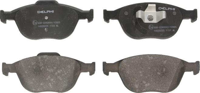 Delphi LP1724 - Тормозные колодки, дисковые, комплект abcparts.ee