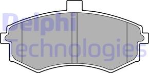 Delphi LP3451 - Тормозные колодки, дисковые, комплект abcparts.ee