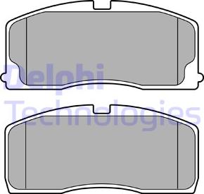 Delphi LP3460 - Тормозные колодки, дисковые, комплект abcparts.ee