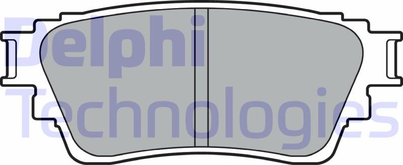 Delphi LP3408 - Тормозные колодки, дисковые, комплект abcparts.ee