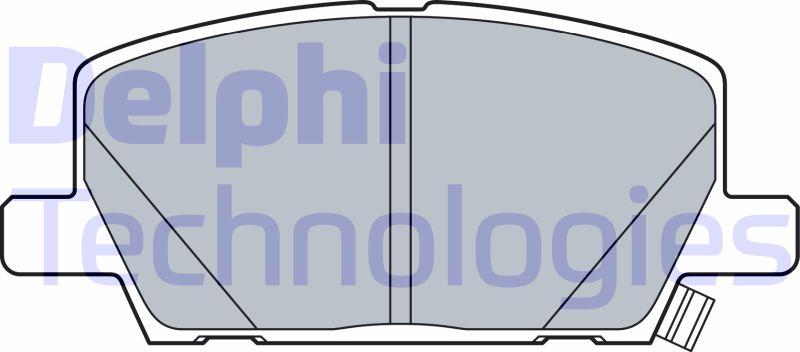 Delphi LP3482 - Тормозные колодки, дисковые, комплект abcparts.ee