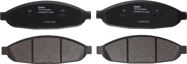 Delphi LP3555 - Тормозные колодки, дисковые, комплект abcparts.ee