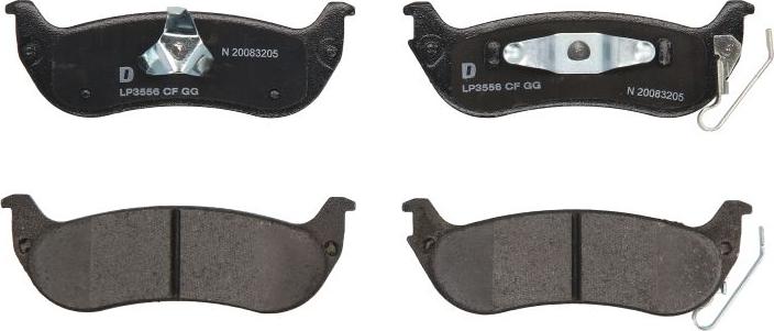 Delphi LP3556 - Тормозные колодки, дисковые, комплект abcparts.ee