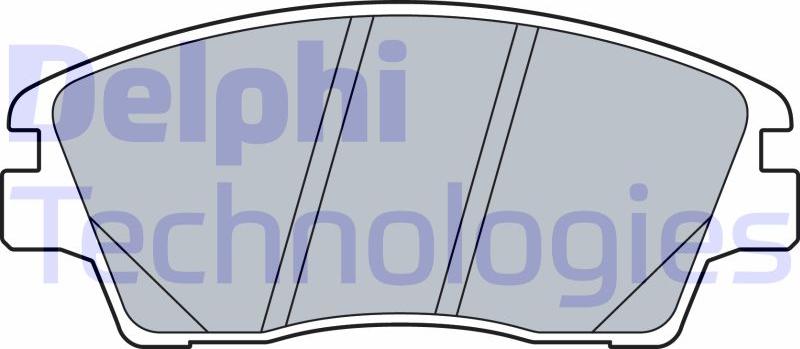 Delphi LP3519 - Тормозные колодки, дисковые, комплект abcparts.ee
