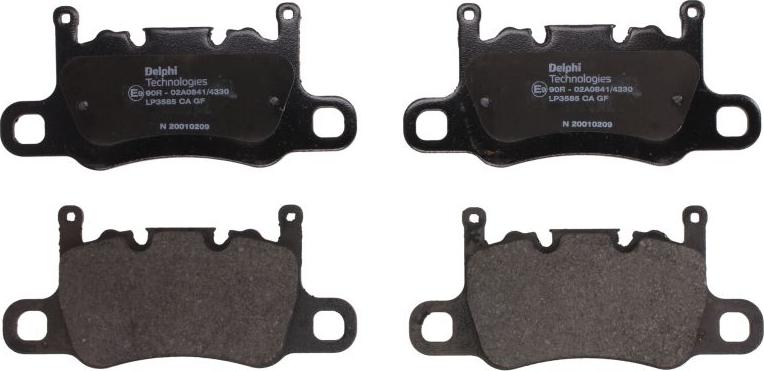 Delphi LP3585 - Тормозные колодки, дисковые, комплект abcparts.ee