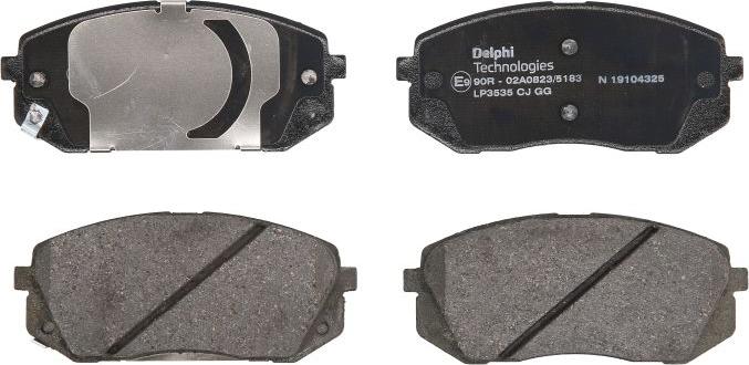 Delphi LP3535 - Тормозные колодки, дисковые, комплект abcparts.ee