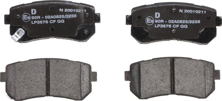 Delphi LP3576 - Тормозные колодки, дисковые, комплект abcparts.ee