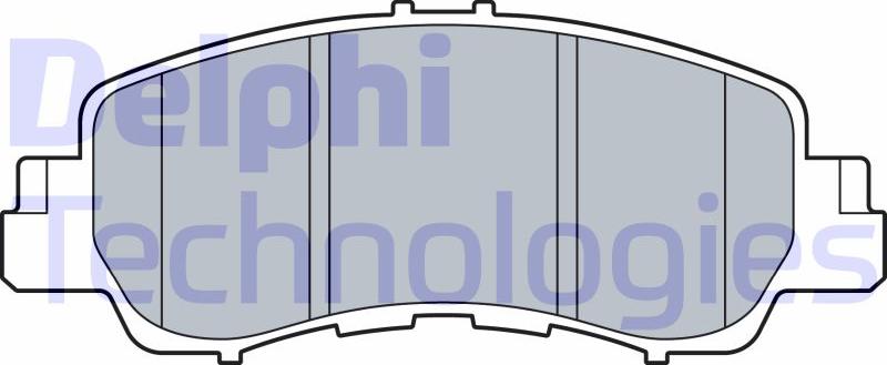 Delphi LP3571 - Тормозные колодки, дисковые, комплект abcparts.ee