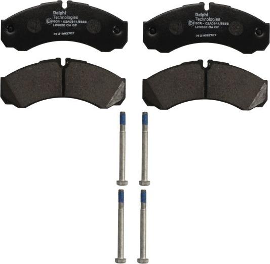 Delphi LP3658 - Тормозные колодки, дисковые, комплект abcparts.ee