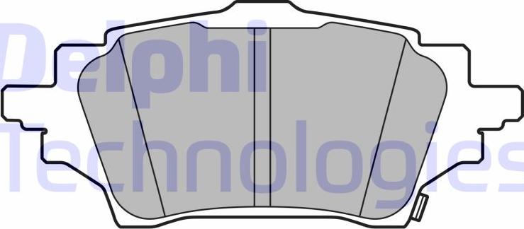 Delphi LP3608 - Тормозные колодки, дисковые, комплект abcparts.ee