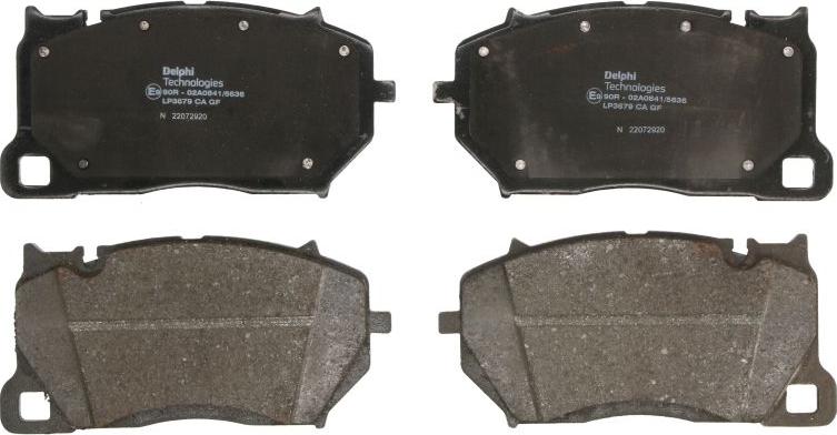 Delphi LP3679 - Тормозные колодки, дисковые, комплект abcparts.ee