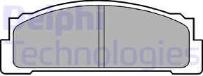 Delphi LP30 - Тормозные колодки, дисковые, комплект abcparts.ee