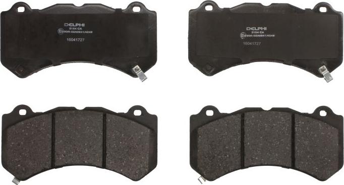 Delphi LP3154 - Тормозные колодки, дисковые, комплект abcparts.ee