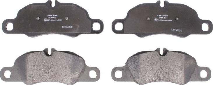 Delphi LP3177 - Тормозные колодки, дисковые, комплект abcparts.ee