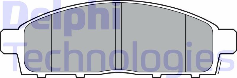 Delphi LP3313 - Тормозные колодки, дисковые, комплект abcparts.ee