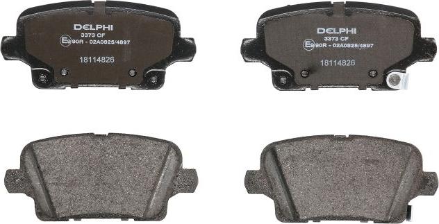 Delphi LP3373 - Тормозные колодки, дисковые, комплект abcparts.ee