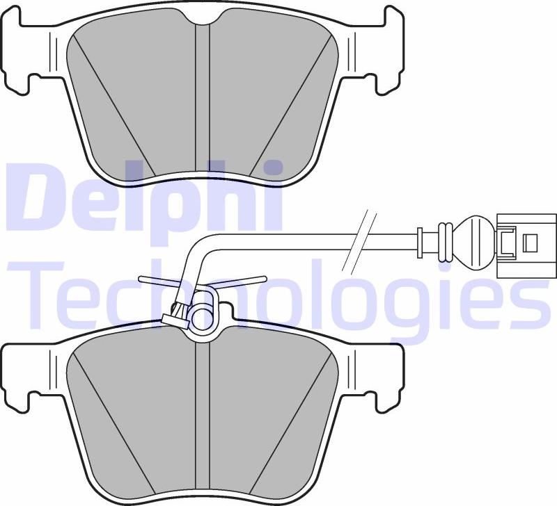 Delphi LP3267 - Тормозные колодки, дисковые, комплект abcparts.ee