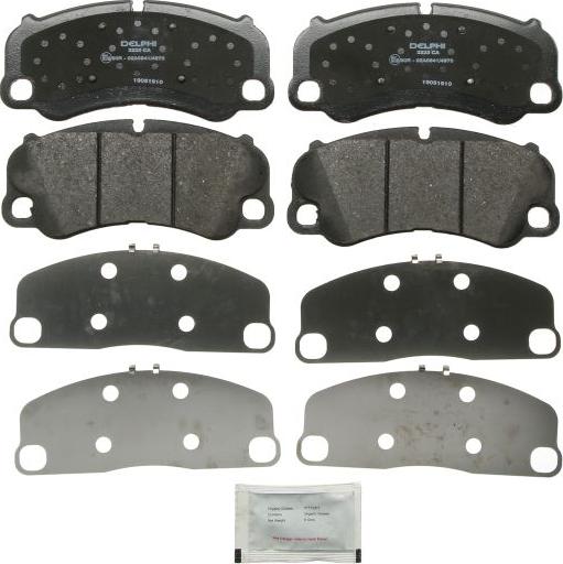 Delphi LP3233 - Тормозные колодки, дисковые, комплект abcparts.ee