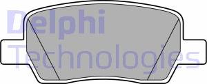 Delphi LP3706 - Тормозные колодки, дисковые, комплект abcparts.ee