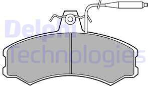 Delphi LP378 - Тормозные колодки, дисковые, комплект abcparts.ee