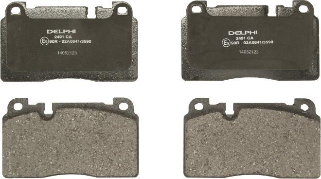 Delphi LP2491 - Тормозные колодки, дисковые, комплект abcparts.ee