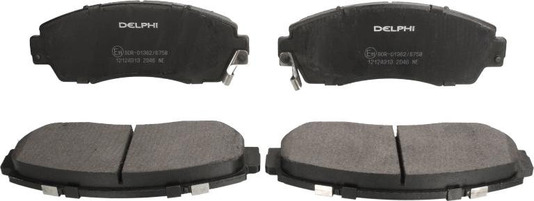 Delphi LP2046 - Тормозные колодки, дисковые, комплект abcparts.ee