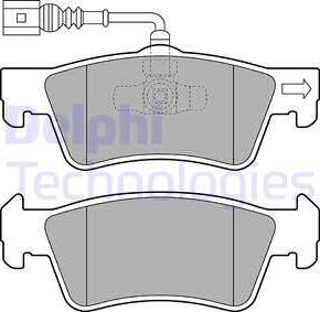 Delphi LP2087-18B1 - Тормозные колодки, дисковые, комплект abcparts.ee