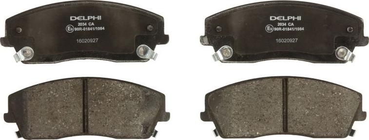 Delphi LP2034 - Тормозные колодки, дисковые, комплект abcparts.ee