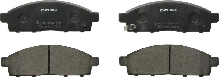 Delphi LP2074 - Тормозные колодки, дисковые, комплект abcparts.ee