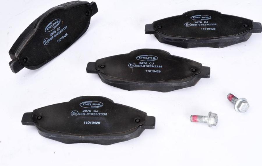 Delphi LP2070 - Тормозные колодки, дисковые, комплект abcparts.ee