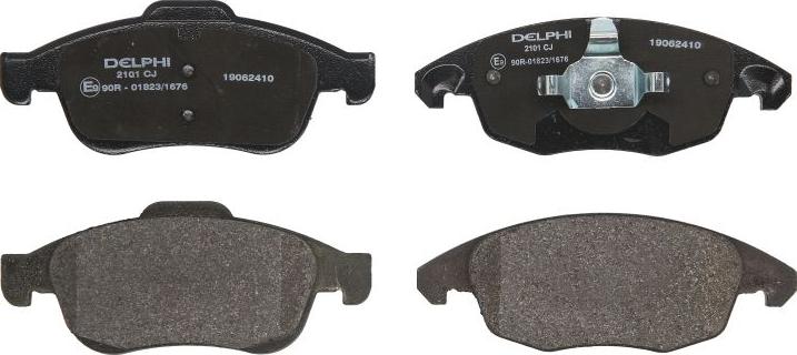 Delphi LP2101 - Тормозные колодки, дисковые, комплект abcparts.ee