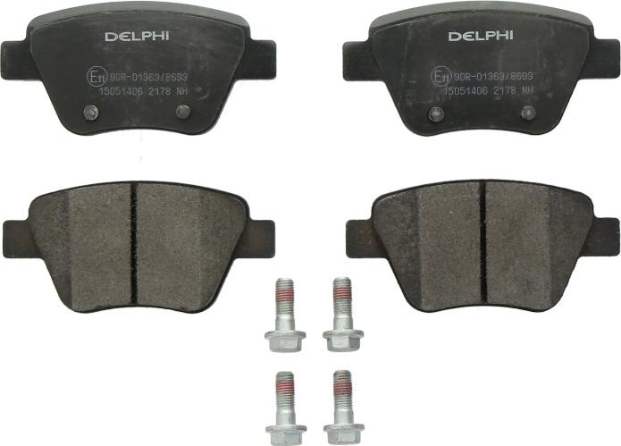 Delphi LP2178 - Тормозные колодки, дисковые, комплект abcparts.ee
