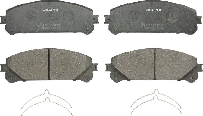 Delphi LP2201 - Тормозные колодки, дисковые, комплект abcparts.ee
