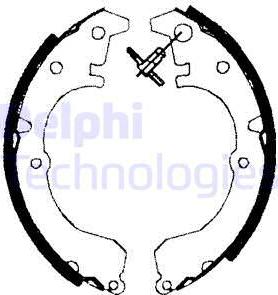 Delphi LS1602 - Комплект тормозных колодок, барабанные abcparts.ee